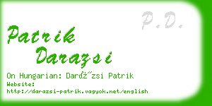 patrik darazsi business card